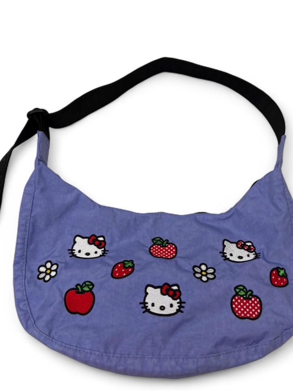 BAGGU Lilac Hello Kitty Strawberry & Apple Shoulder Bag with Black Strap - Picture 5 of 8